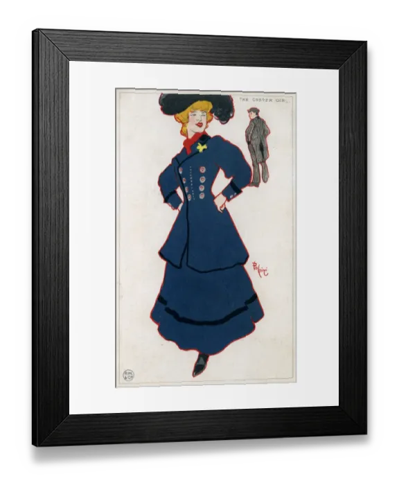 Framed Print : London street scene - The Coster Girl Framed Print : London street scene - The Coster Girl