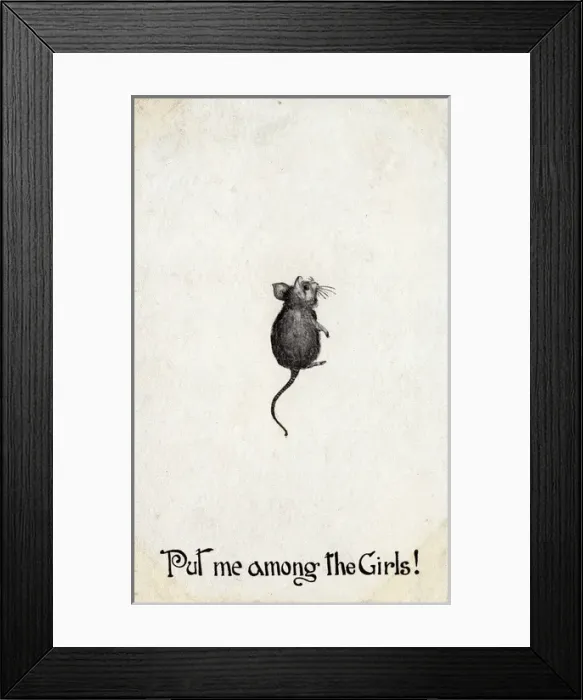 Framed Print : A Little Mouse keen to be put among the girls Framed Print : A Little Mouse keen to be put among the girls