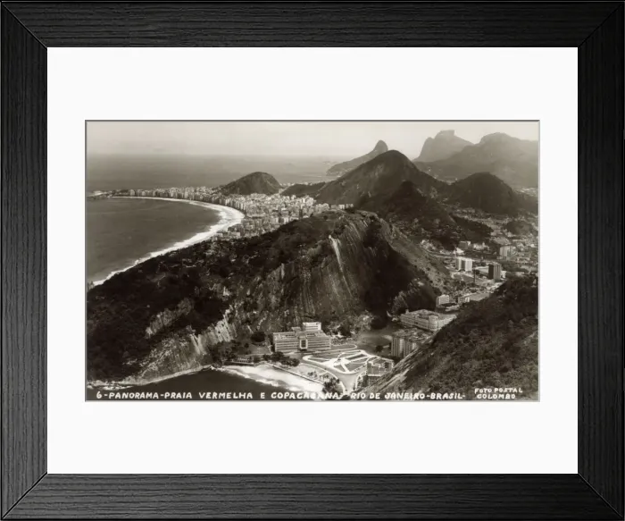 Framed Print : Rio de Janeiro, Brazil - Vermelha and Copacabana Beaches Framed Print : Rio de Janeiro, Brazil - Vermelha and Copacabana Beaches