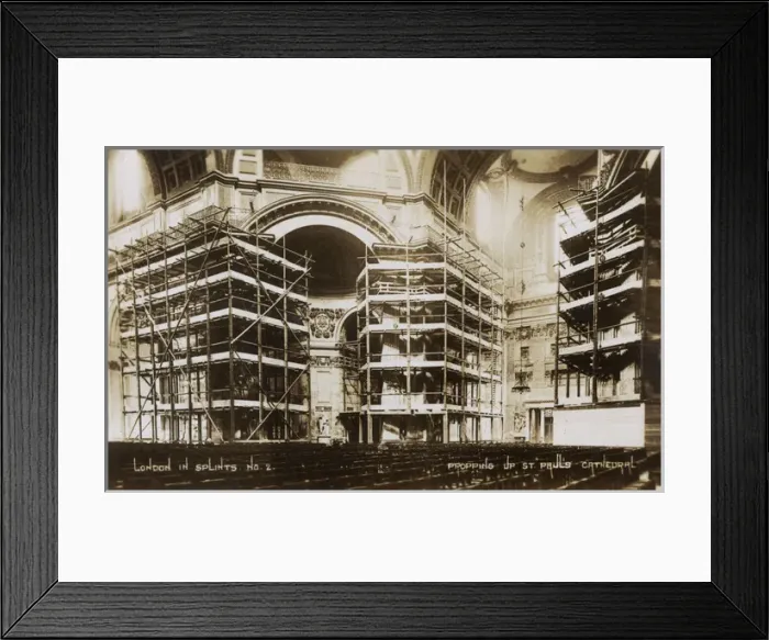 Framed Print : London in Splints Scaffolding inside St. Pauls Cathedral Framed Print : London in Splints Scaffolding inside St. Pauls Cathedral