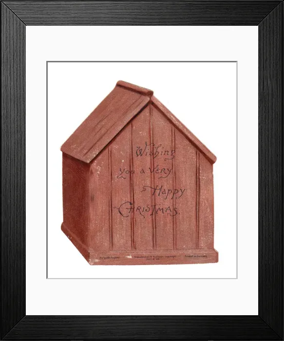 Framed Print : Kennel-shaped Christmas card Framed Print : Kennel-shaped Christmas card