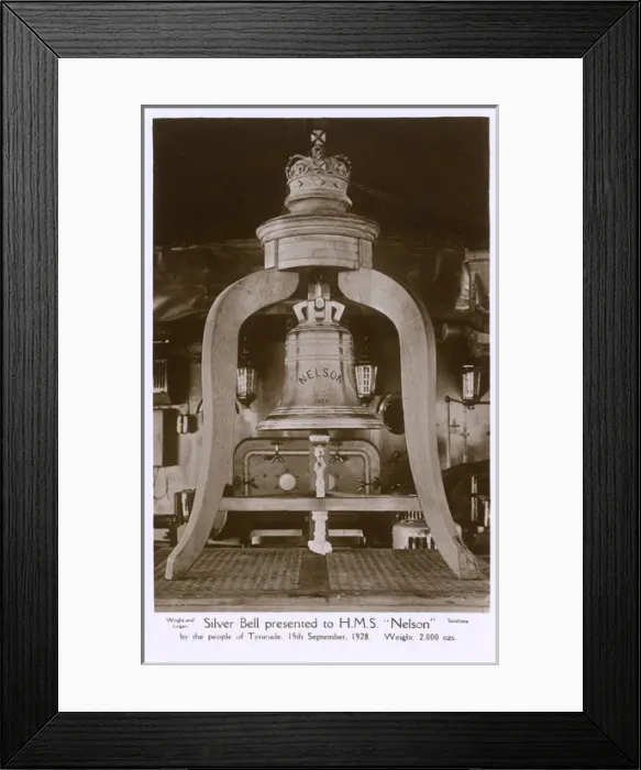 Framed Print : A solid silver bell presented to the HMS Nelson Framed Print : A solid silver bell presented to the HMS Nelson