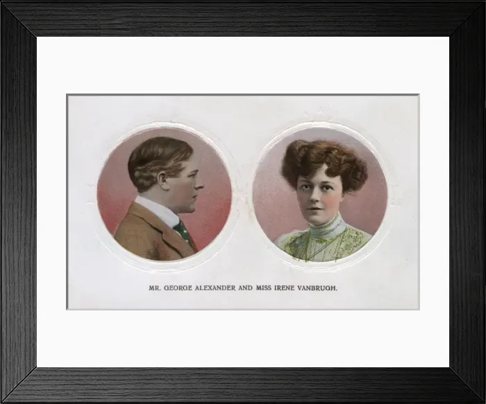 Framed Print : George Alexander and Irene Vanburgh - English stage actors Framed Print : George Alexander and Irene Vanburgh - English stage actors