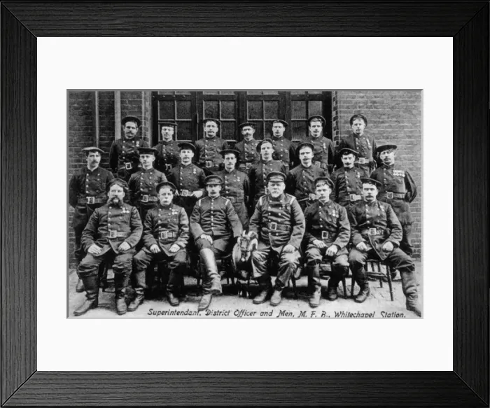 Framed Print : Group photo, men of Whitechapel Fire Station Framed Print : Group photo, men of Whitechapel Fire Station