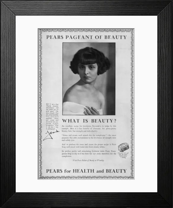 Framed Print : Pears advertisement by Madame Yevonde Framed Print : Pears advertisement by Madame Yevonde