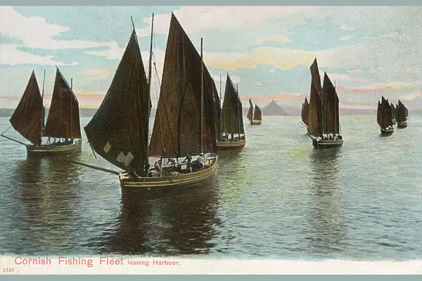 Cornish Fishing Fleet leaving the harbour