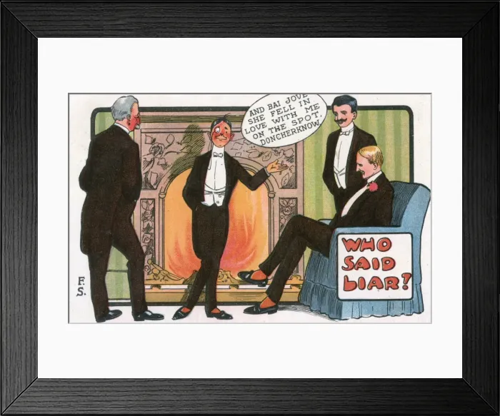 Framed Print : Who said Liar? Confident young chap tells a likely fib Framed Print : Who said Liar? Confident young chap tells a likely fib