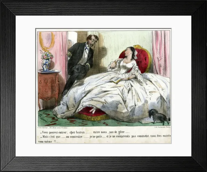 Framed Print : Modes Pour Rire by Charles Vernier Framed Print : Modes Pour Rire by Charles Vernier
