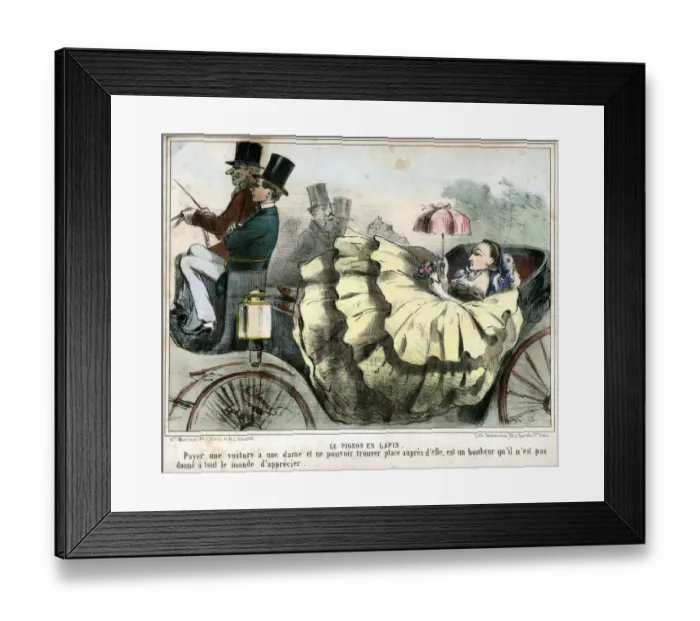 Framed Print : La Crinolonomanie by Charles Vernier