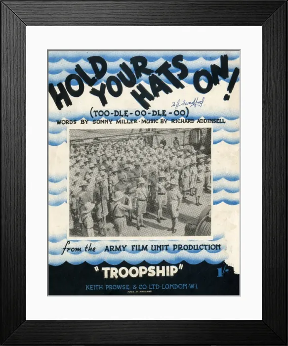Framed Print : Music cover, Hold Your Hats On! WW2 Framed Print : Music cover, Hold Your Hats On! WW2