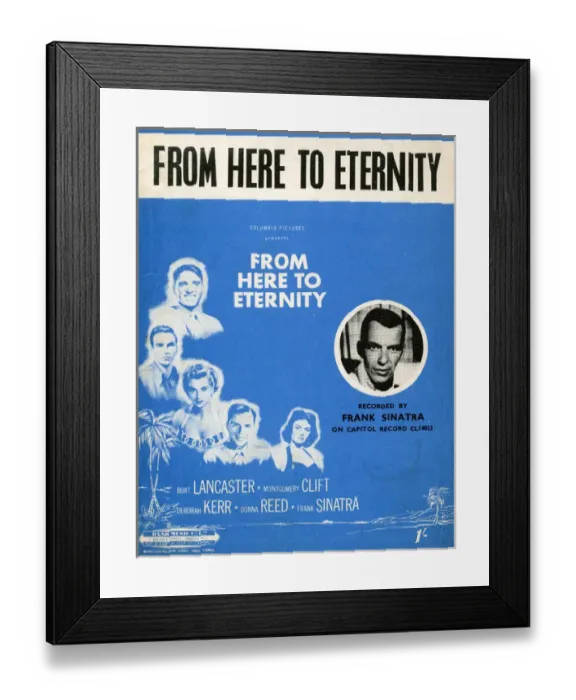 Framed Print : Music cover, From Here To Eternity, Frank Sinatra Framed Print : Music cover, From Here To Eternity, Frank Sinatra