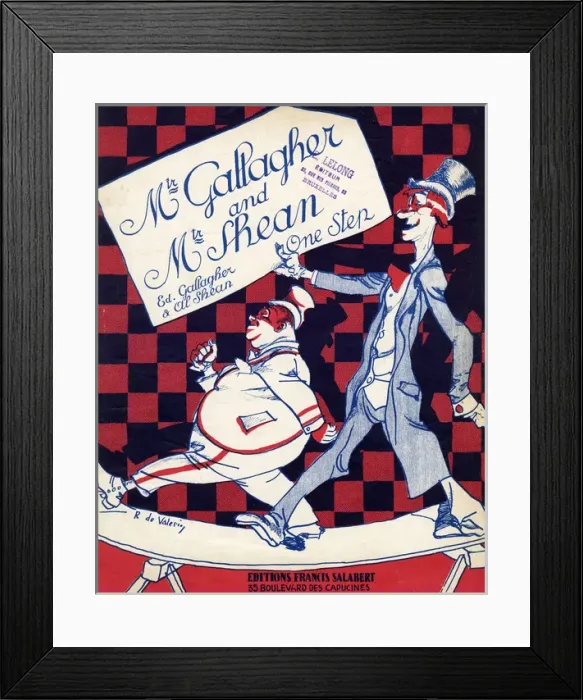 Framed Print : Music cover, Mr Gallagher and Mr Shean One Step Framed Print : Music cover, Mr Gallagher and Mr Shean One Step