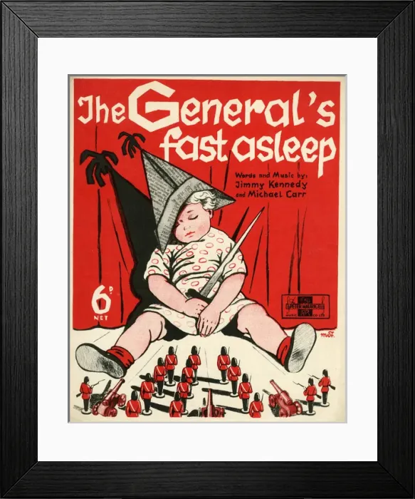 Framed Print : Music cover, The Generals Fast Asleep Framed Print : Music cover, The Generals Fast Asleep