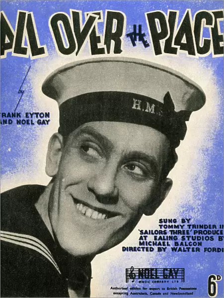 Music cover, All Over the Place, Tommy Trinder, WW2