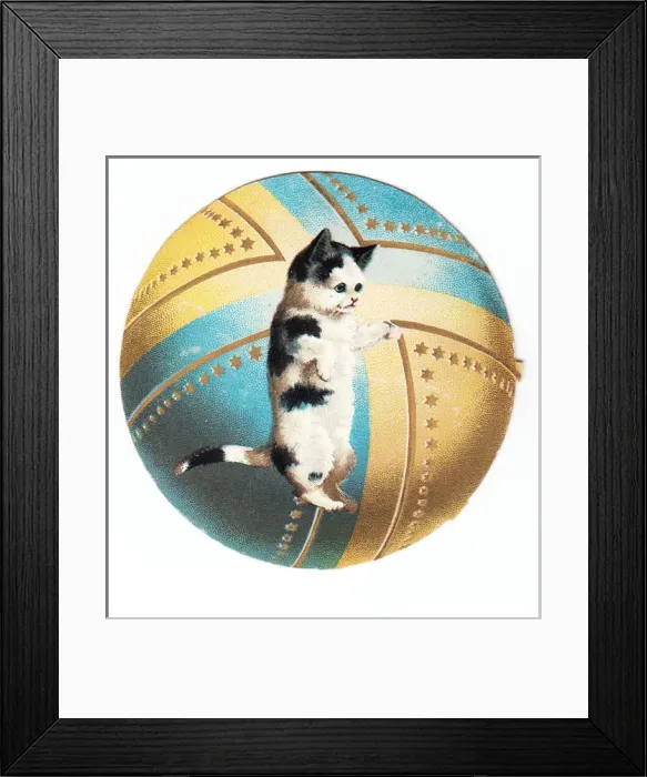 Framed Print : Greetings card in the shape of a ball Framed Print : Greetings card in the shape of a ball