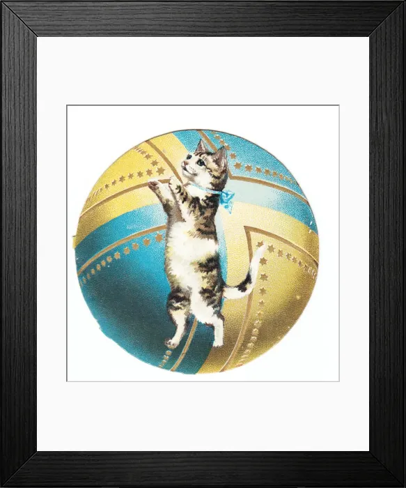 Framed Print : Greetings card in the shape of a ball Framed Print : Greetings card in the shape of a ball