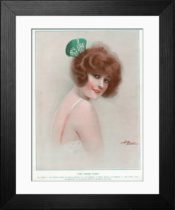 Framed Print : The Green Comb by Suzanne Meunier Framed Print : The Green Comb by Suzanne Meunier