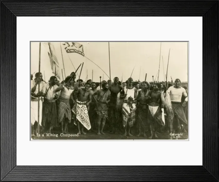 Framed Print : South Africa - Celebrating native workers - mining compound Framed Print : South Africa - Celebrating native workers - mining compound