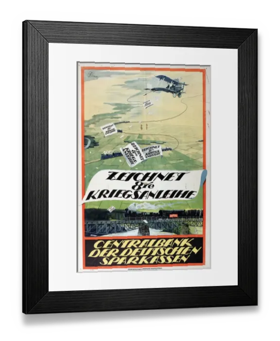 Framed Print : WW1 German war loan poster Framed Print : WW1 German war loan poster