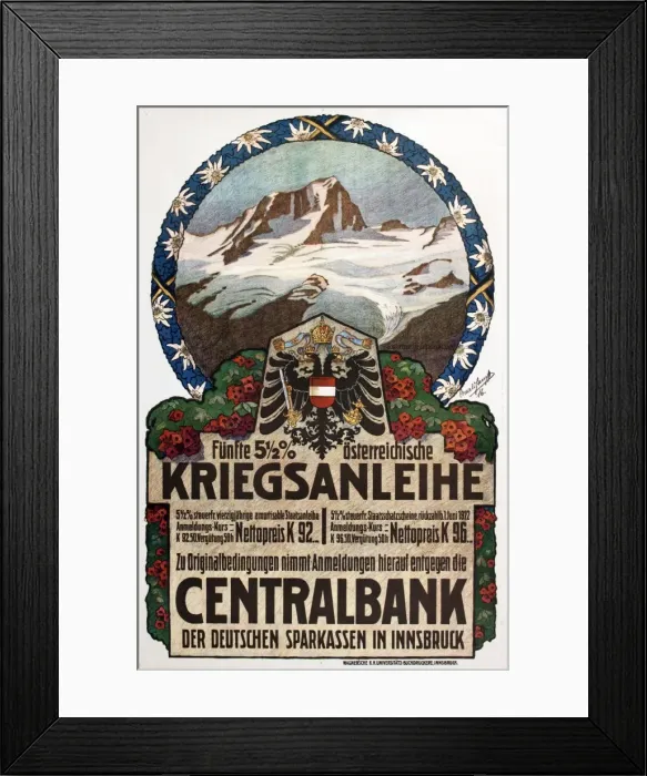Framed Print : WW1 German war loan poster Framed Print : WW1 German war loan poster