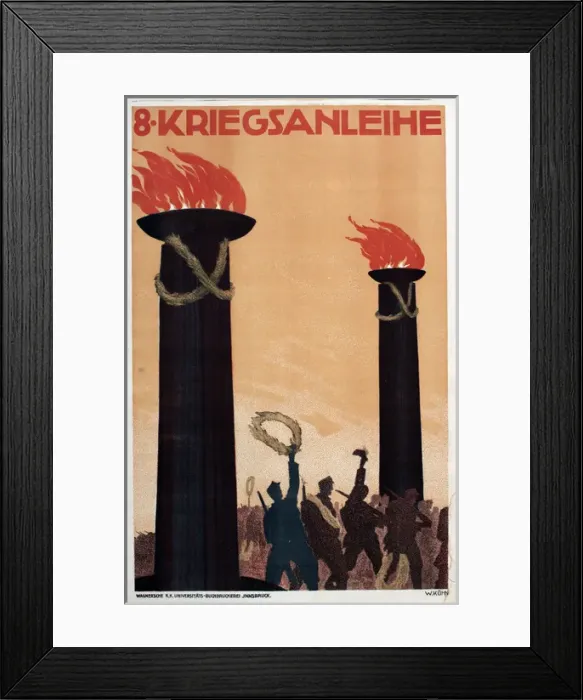 Framed Print : WW1 German poster, War Loans Framed Print : WW1 German poster, War Loans