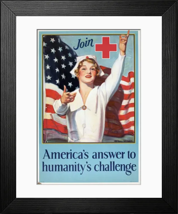 Framed Print : WW1 poster, Red Cross recruitment Framed Print : WW1 poster, Red Cross recruitment