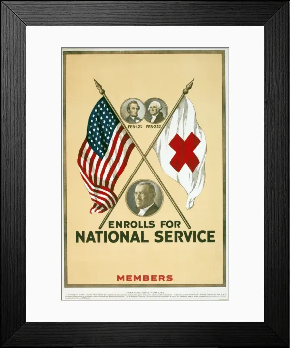 Framed Print : WW1 poster, Red Cross recruitment Framed Print : WW1 poster, Red Cross recruitment