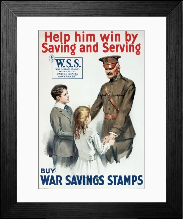 Framed Print : WW1 poster, Buy War Savings Stamps Framed Print : WW1 poster, Buy War Savings Stamps