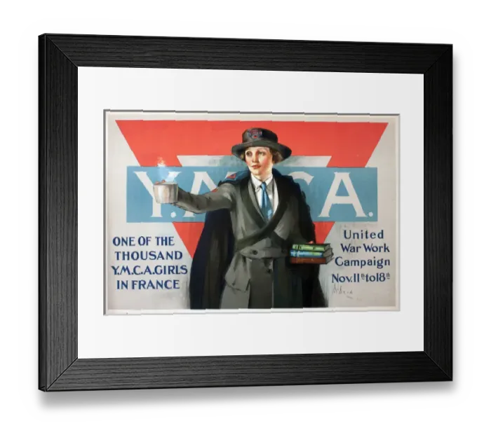Framed Print : WW1 poster, YMCA fundraising Framed Print : WW1 poster, YMCA fundraising
