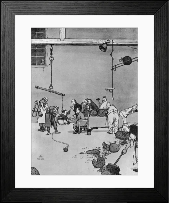 Framed Print : Christmas Preparations - In Heath Robinsonland Framed Print : Christmas Preparations - In Heath Robinsonland