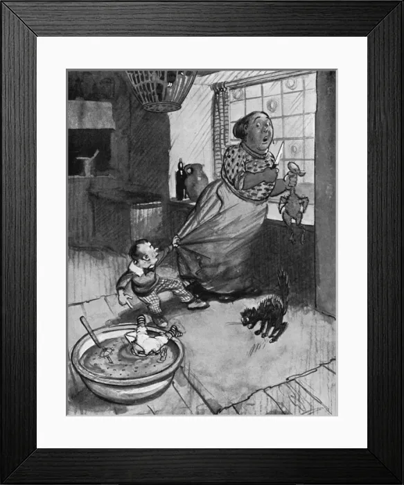 Framed Print : Falling To - and In by H. M. Bateman Framed Print : Falling To - and In by H. M. Bateman