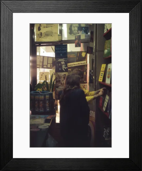 Framed Print : Record Shop - Tottenham Court Road, London Framed Print : Record Shop - Tottenham Court Road, London