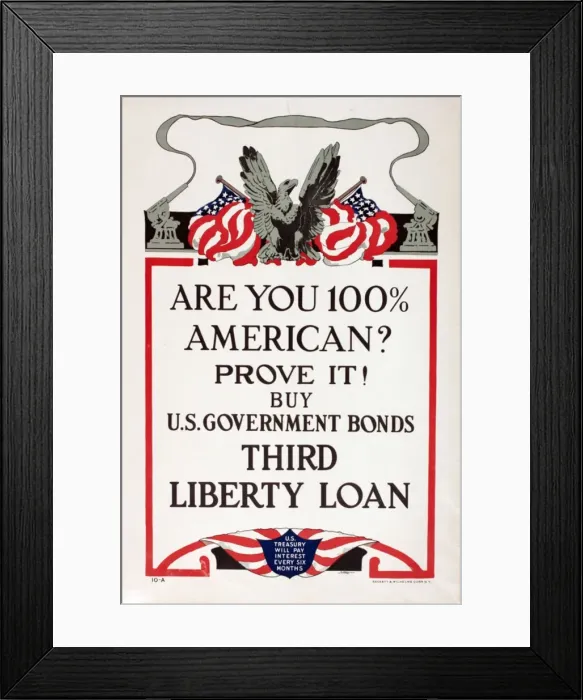Framed Print : WW1 poster, Third Liberty Loan Framed Print : WW1 poster, Third Liberty Loan