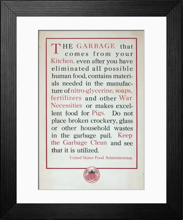 Framed Print : WW1 poster, US Food Administration Framed Print : WW1 poster, US Food Administration