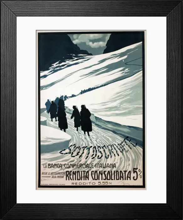 Framed Print : WW1 poster, Commercial Italian Bank war loan Framed Print : WW1 poster, Commercial Italian Bank war loan