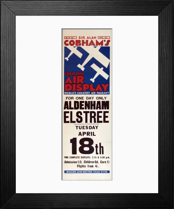 Framed Print : Poster, Great Air Display, Elstree Framed Print : Poster, Great Air Display, Elstree