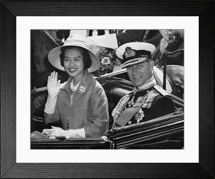 Framed Print : Queen Sirikit of Thailand and Prince Philip