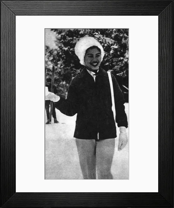 Framed Print : Queen Sirikit of Thailand at Gstaad, Switzerland Framed Print : Queen Sirikit of Thailand at Gstaad, Switzerland
