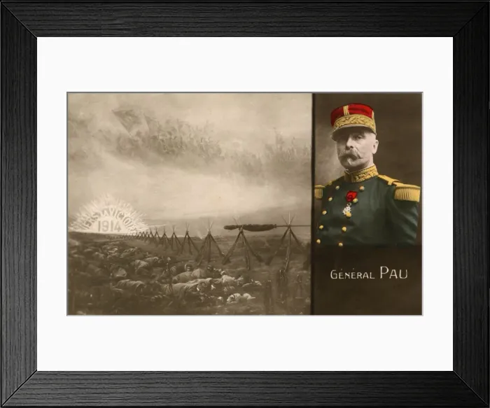 Framed Print : WW1 Aim for Victory French optimism in 1914 - General Pau Framed Print : WW1 Aim for Victory French optimism in 1914 - General Pau