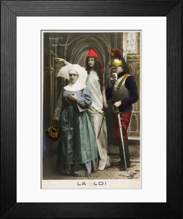 Framed Print : WW1 - The Law - France!!! Where are you going? Framed Print : WW1 - The Law - France!!! Where are you going?