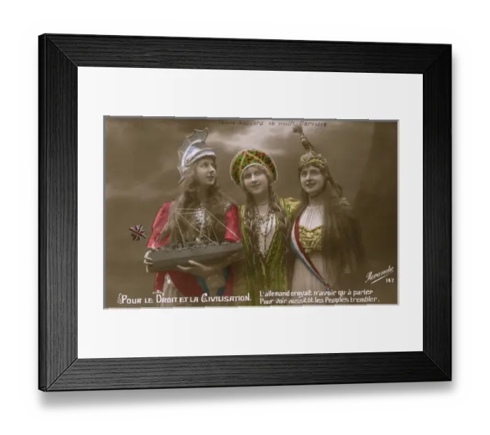 Framed Print : Britain Russia & France join forces for good of Civilisation Framed Print : Britain Russia & France join forces for good of Civilisation