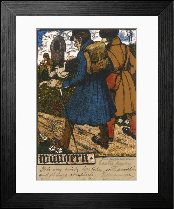 Framed Print : Hiking in Germany Framed Print : Hiking in Germany