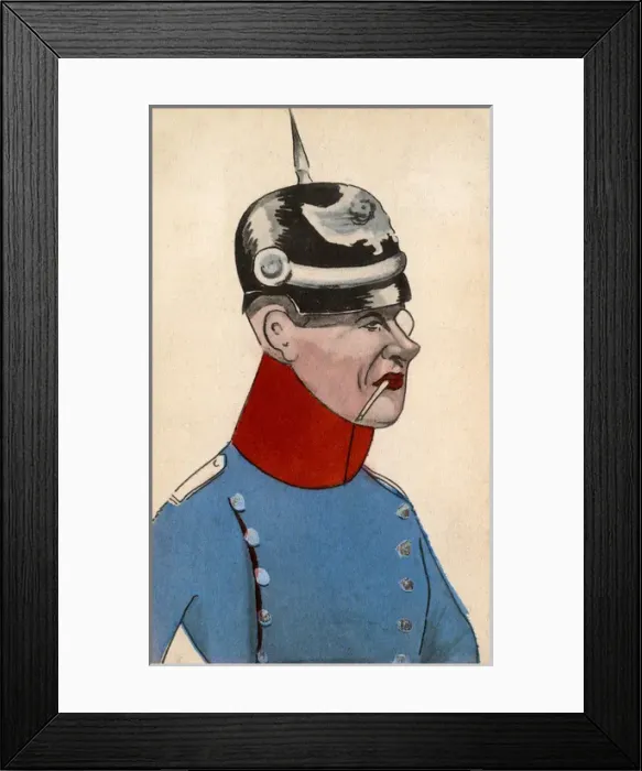 Framed Print : A smart, rather foppish German Military Officer - 1900s Framed Print : A smart, rather foppish German Military Officer - 1900s