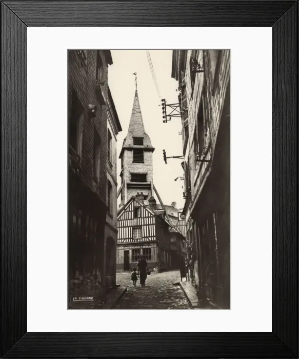 Framed Print : Honfleur, France (Calvados) - La Rue des Lingots Framed Print : Honfleur, France (Calvados) - La Rue des Lingots
