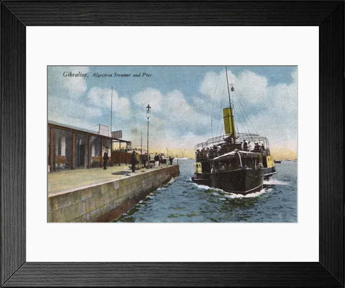 Framed Print : Gibraltar - Algeciras Steamer and Landing Pier Framed Print : Gibraltar - Algeciras Steamer and Landing Pier