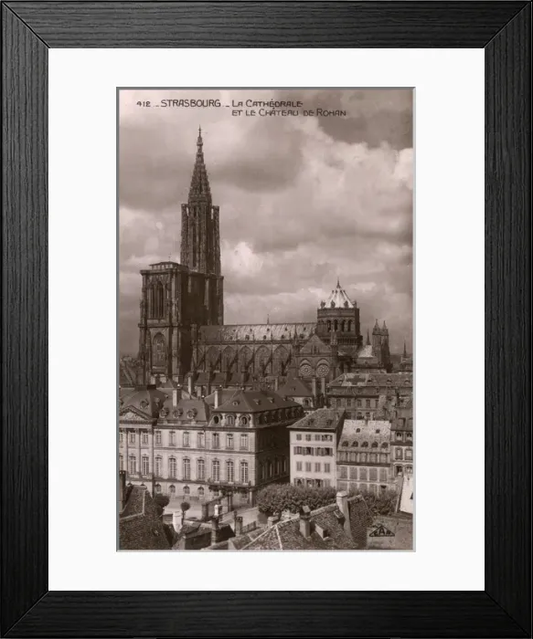 Framed Print : The Cathedral and Chateau de Rohan - Strasbourg, France Framed Print : The Cathedral and Chateau de Rohan - Strasbourg, France