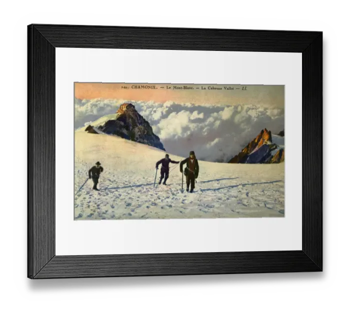Framed Print : Climbing Mont Blanc - Chamonix - La Cabanne Vallot Framed Print : Climbing Mont Blanc - Chamonix - La Cabanne Vallot