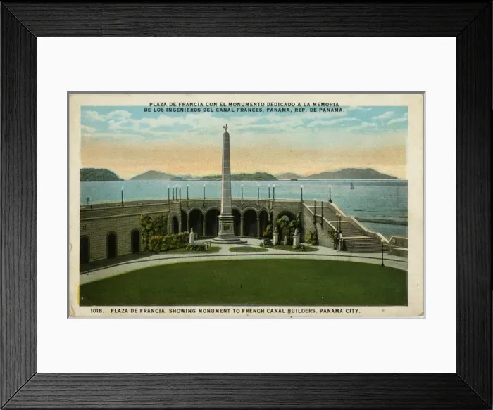 Framed Print : Panama City, Panama - Monument to French Canal Builders