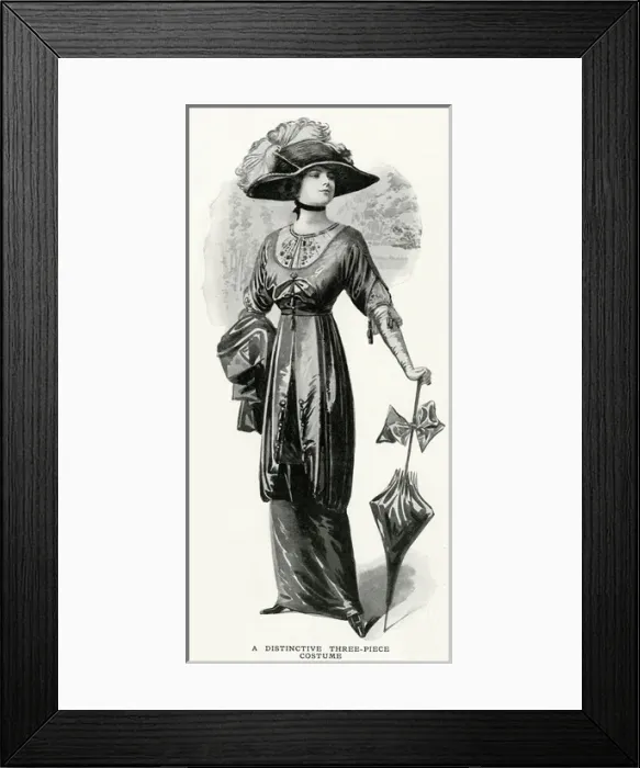 Framed Print : Three-piece costume 1912 Framed Print : Three-piece costume 1912