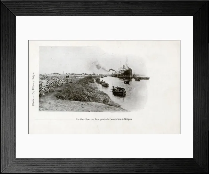 Framed Print : Vietnam - Commercial Quay, Saigon Framed Print : Vietnam - Commercial Quay, Saigon